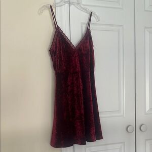 Forever 21 Rich Red Velvet Dress